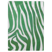 Zebra Green und White Print Klemmbrett (Rückseite)