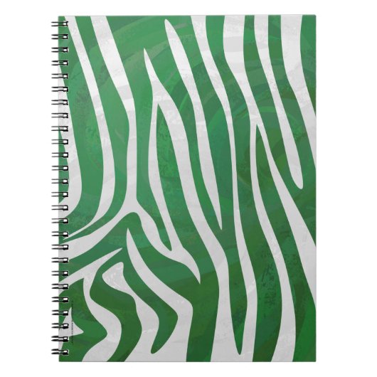 Zebra Green und White Print Notizblock (Vorderseite)
