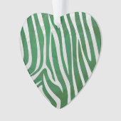 Zebra Green und White Print Ornament (Vorderseite)