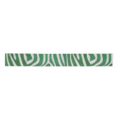 Zebra Green und White Print Satinband (Vorderseite)