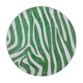 Zebra Green und White Print Schneidebrett (Vorderseite)