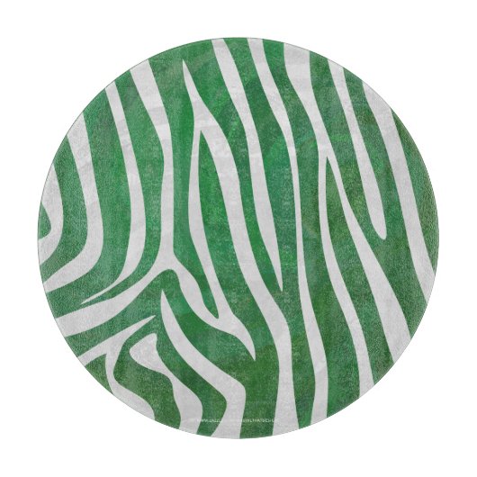 Zebra Green und White Print Schneidebrett (Vorderseite)