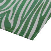 Zebra Green und White Print Schneidebrett (Ecke)