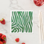Zebra Green und White Print Serviette (Beispiel)