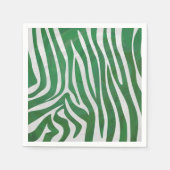 Zebra Green und White Print Serviette (Vorderseite)