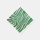 Zebra Green und White Print Serviette (Ecke)
