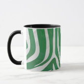 Zebra Green und White Print Tasse (Links)