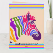 Zebra Greeting Card Karte (Rückseite)