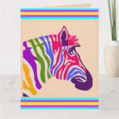 Zebra Greeting Card Karte (Vorderseite)