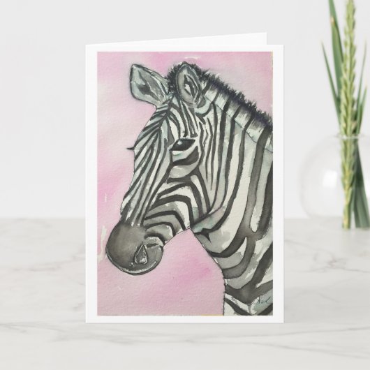 Zebra Greeting Card Karte (Vorderseite)