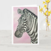 Zebra Greeting Card Karte (Gelbe Blume)