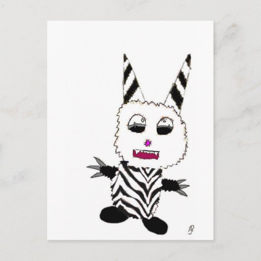 Zebra gremlin postkarte (Vorderseite)