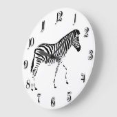 Zebra Große Wanduhr (Winkel)
