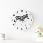Zebra Große Wanduhr (Zuhause)