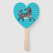 Zebra Hand Fan Fächer (Rückseite)