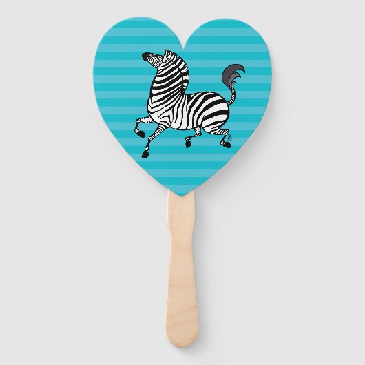 Zebra Hand Fan Fächer (Vorderseite)