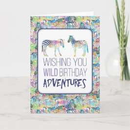 Zebra Happy Birthday Card Karte