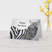 Zebra Happy Birthday Card Karte (Gelbe Blume)