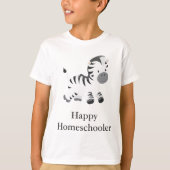 Zebra Happy Homeschooler T-Shirt (Vorderseite)