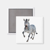 Zebra Happy Spielspass Springen im Luftwald Magnet (Vorderseite/Rückseite)