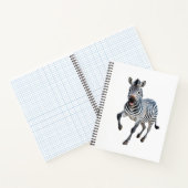 Zebra Happy Spielspass Springen im Luftwald Notizblock (Innenseite)