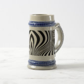 Zebra-Haut-Druck-Textur-Muster Bierglas (VorderseiteRechts)