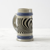 Zebra-Haut-Druck-Textur-Muster Bierglas (Vorderseite Links)