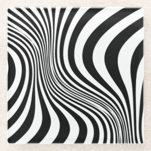 Zebra-Haut-Druck-Textur-Muster Glasuntersetzer