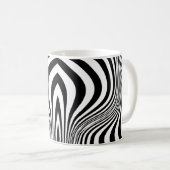 Zebra-Haut-Druck-Textur-Muster Kaffeetasse (VorderseiteRechts)