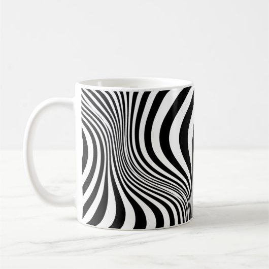 Zebra-Haut-Druck-Textur-Muster Kaffeetasse (Links)