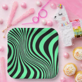 Zebra-Haut-Druck-Textur-Muster Pappteller (Party)