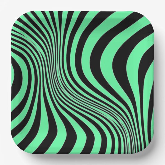 Zebra-Haut-Druck-Textur-Muster Pappteller (Vorderseite)