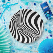 Zebra-Haut-Druck-Textur-Muster Pappteller (Party)