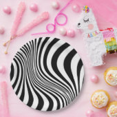 Zebra-Haut-Druck-Textur-Muster Pappteller (Party)