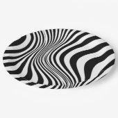 Zebra-Haut-Druck-Textur-Muster Pappteller (Schrägansicht)