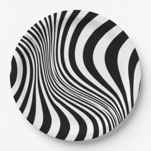 Zebra-Haut-Druck-Textur-Muster Pappteller