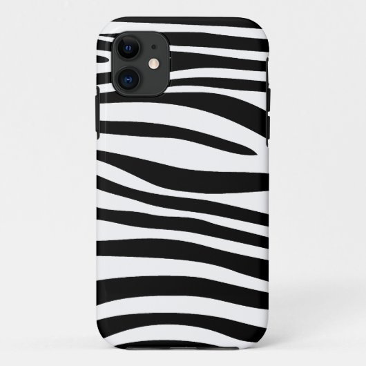 Zebra-Haut (schwarz, weiß) Case-Mate iPhone Hülle (Rückseite)