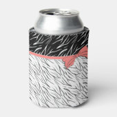 Zebra-Haut Schwarz-weiße Tigerstreifen pink Dosenkühler (Kanne Vorderseite)