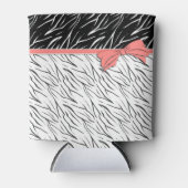 Zebra-Haut Schwarz-weiße Tigerstreifen pink Dosenkühler (Vorderseite)