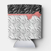 Zebra-Haut Schwarz-weiße Tigerstreifen pink Dosenkühler (Rückseite)