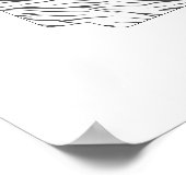 Zebra-Haut Schwarz-weiße Tigerstreifen pink Poster (Ecke)