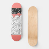 Zebra-Haut Schwarz-weiße Tigerstreifen pink Skateboard (Vorderseite)