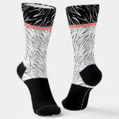 Zebra-Haut Schwarz-weiße Tigerstreifen pink Socken (Gewinkelt)
