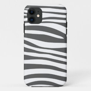 Zebra-Haut (weiß und grau) Case-Mate iPhone Hülle