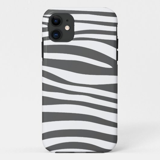 Zebra-Haut (weiß und grau) Case-Mate iPhone Hülle (Rückseite)