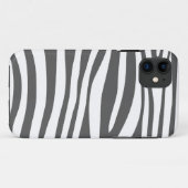Zebra-Haut (weiß und grau) Case-Mate iPhone Hülle (Rückseite (Horizontal))