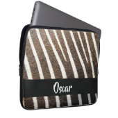 Zebra-Hautdruck Laptopschutzhülle (Vorne Rechts)