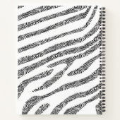 Zebra Hautfarbe Schwarz-Weiß, monogramiert Notizblock (Rückseite)