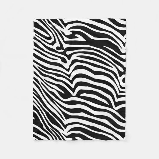 Zebra-Hautmuster Fleecedecke (Vorderseite)