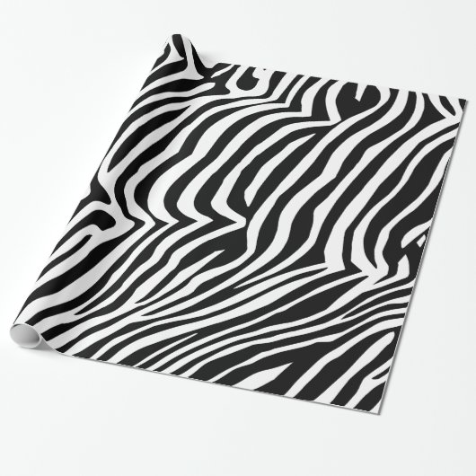 Zebra-Hautmuster Geschenkpapier (Ungerollt)